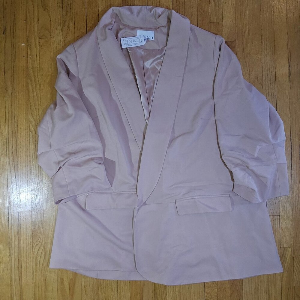 3/4 Ruched Sleeve Blazer